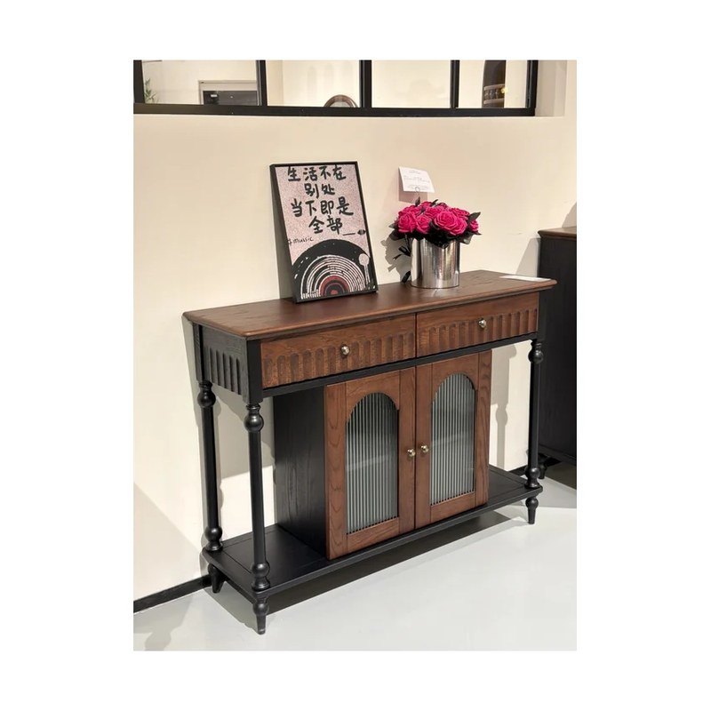 Two-Door Red Oak Console Cabinet wholesale sourcing product photo