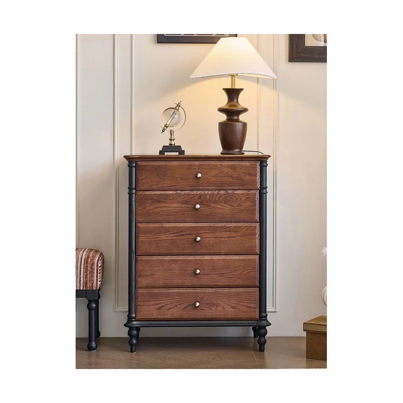 Tall Red Oak Drawer Chest wholesale sourcing product photo