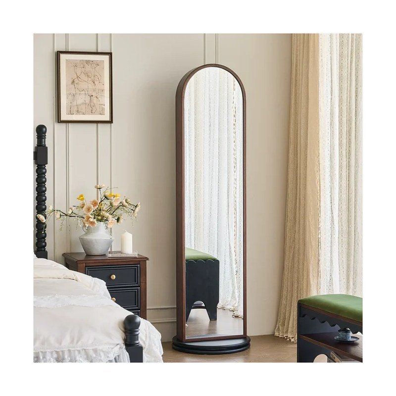 Full-Length Red Oak Floor Mirror wholesale sourcing product photo