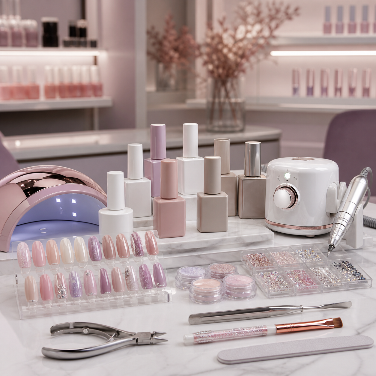 Gel polish nail tips drill tools and salon supplies studio