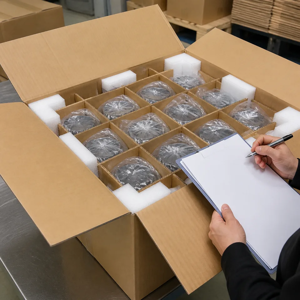 Neutral export carton and protective packing inspection